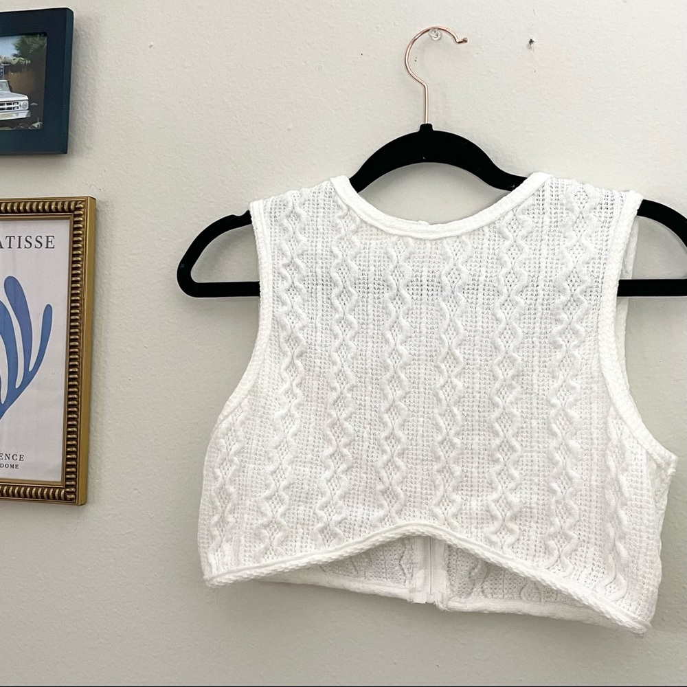 White crop top